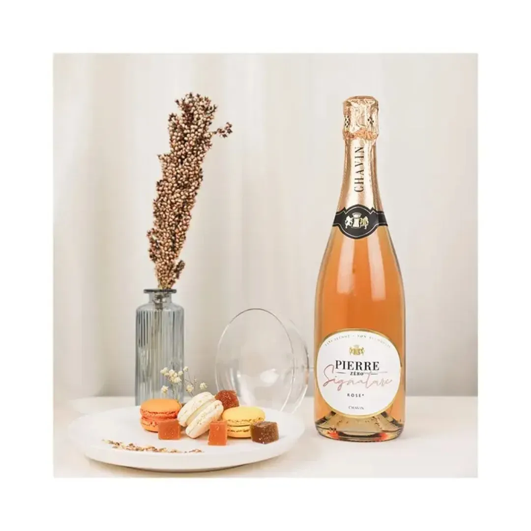 Pierre Zero Signature Sparkling Rose Luxury Non-Alcoholic Wine (France)