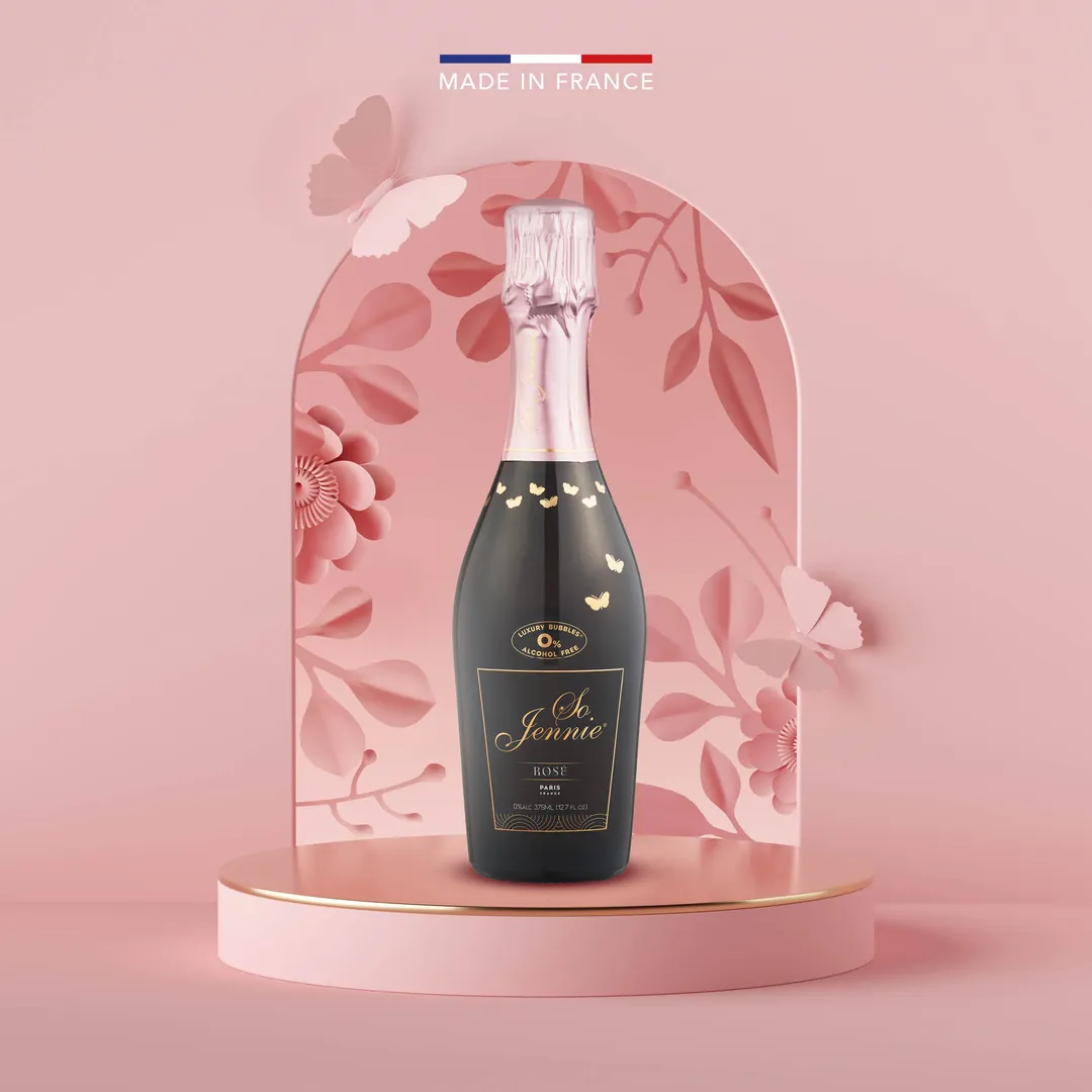 So Jennie Paris Alcohol-Free Bubbly Champagne Alternative Half Bottle 375ml (0.0% ABV, France)