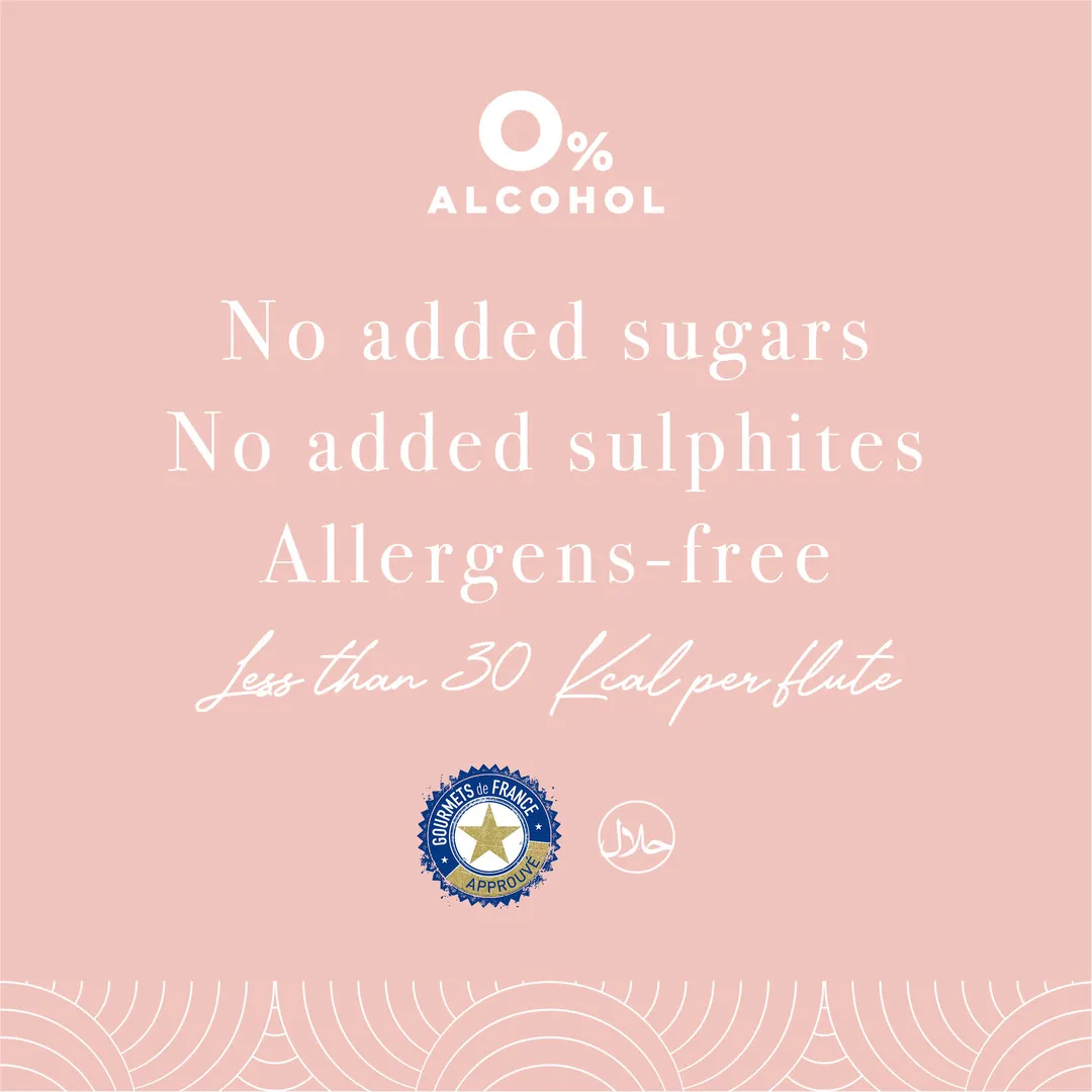 So Jennie Paris Alcohol-Free Rose Bubbly Champagne Alternative 750ml (0.0% ABV, France)