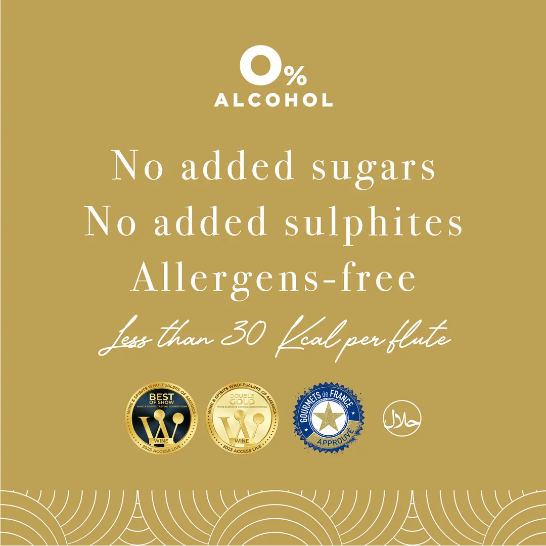 So Jennie Paris Blanc Dry Alcohol-Free Champagne Alternative Half Bottle 375ml (0.0% ABV, France)