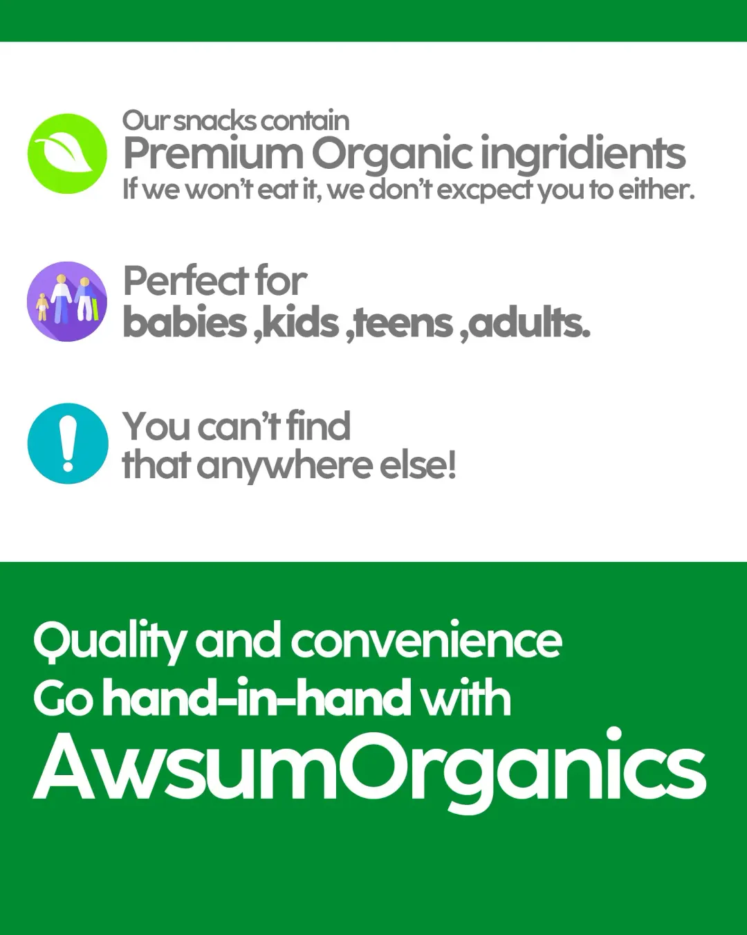 Awsum Organic Superfood Baby Snacks Variety Box - 4 Flavors