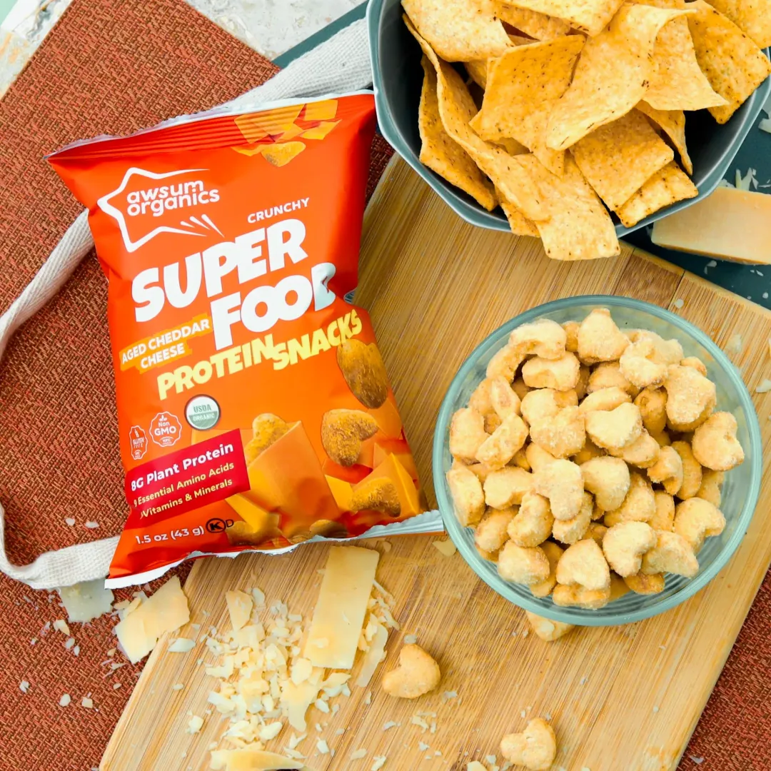 Awsum Organics Aged Cheddar Protein Snacks
