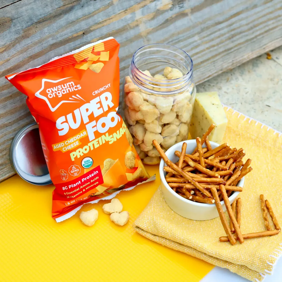 Awsum Organics Aged Cheddar Protein Snacks