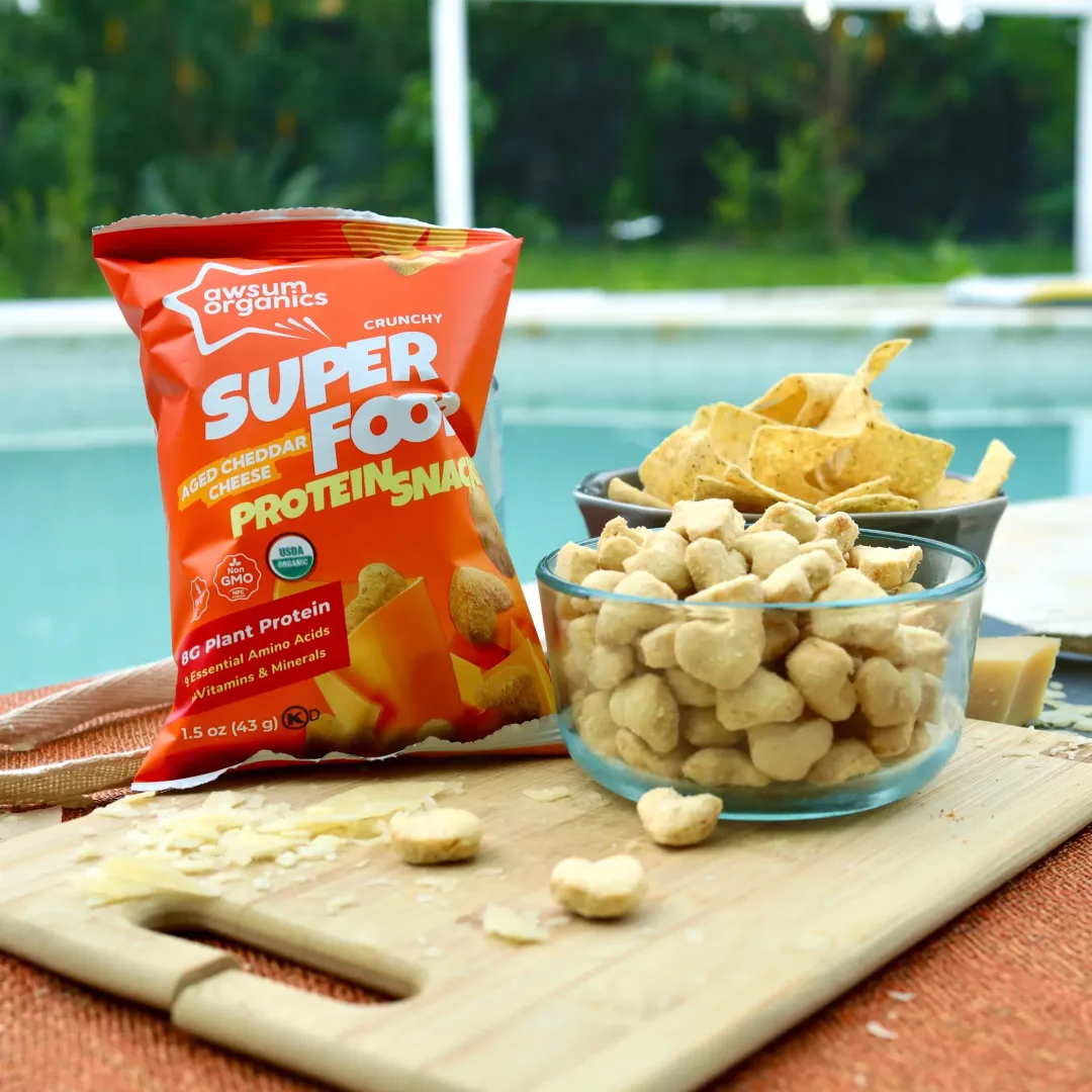 Awsum Organics Aged Cheddar Protein Snacks