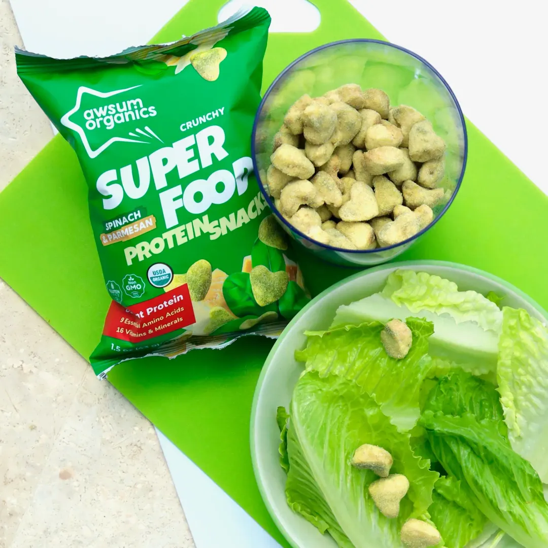 Awsum Organics Spinach Parmesan Protein Snacks