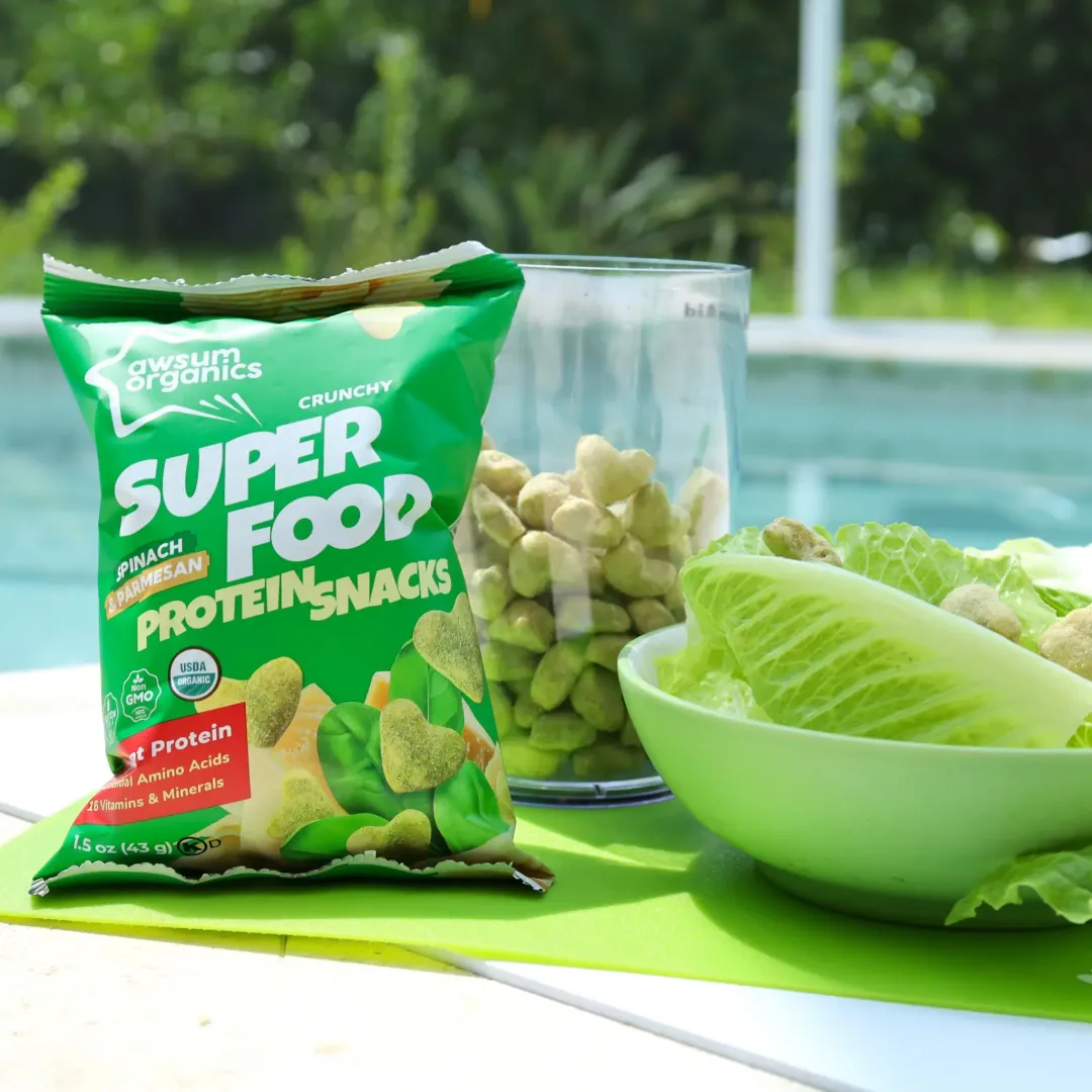 Awsum Organics Spinach Parmesan Protein Snacks