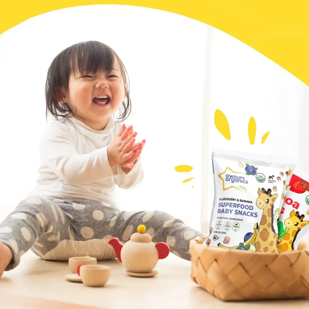 Awsum Organics Superfood Beet & Spinach Baby Snacks 0.75oz