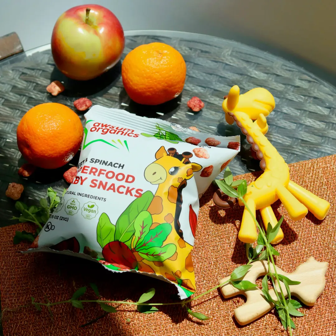 Awsum Organics Superfood Beet & Strawberry Baby Snacks 0.75oz