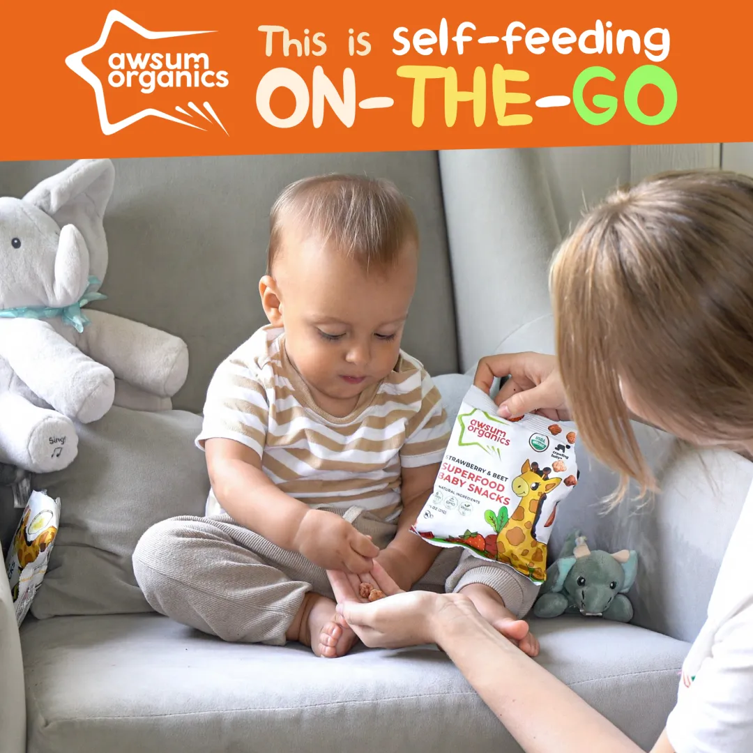 Awsum Organics Superfood Carrot & Raspberry Baby Snacks 0.75oz