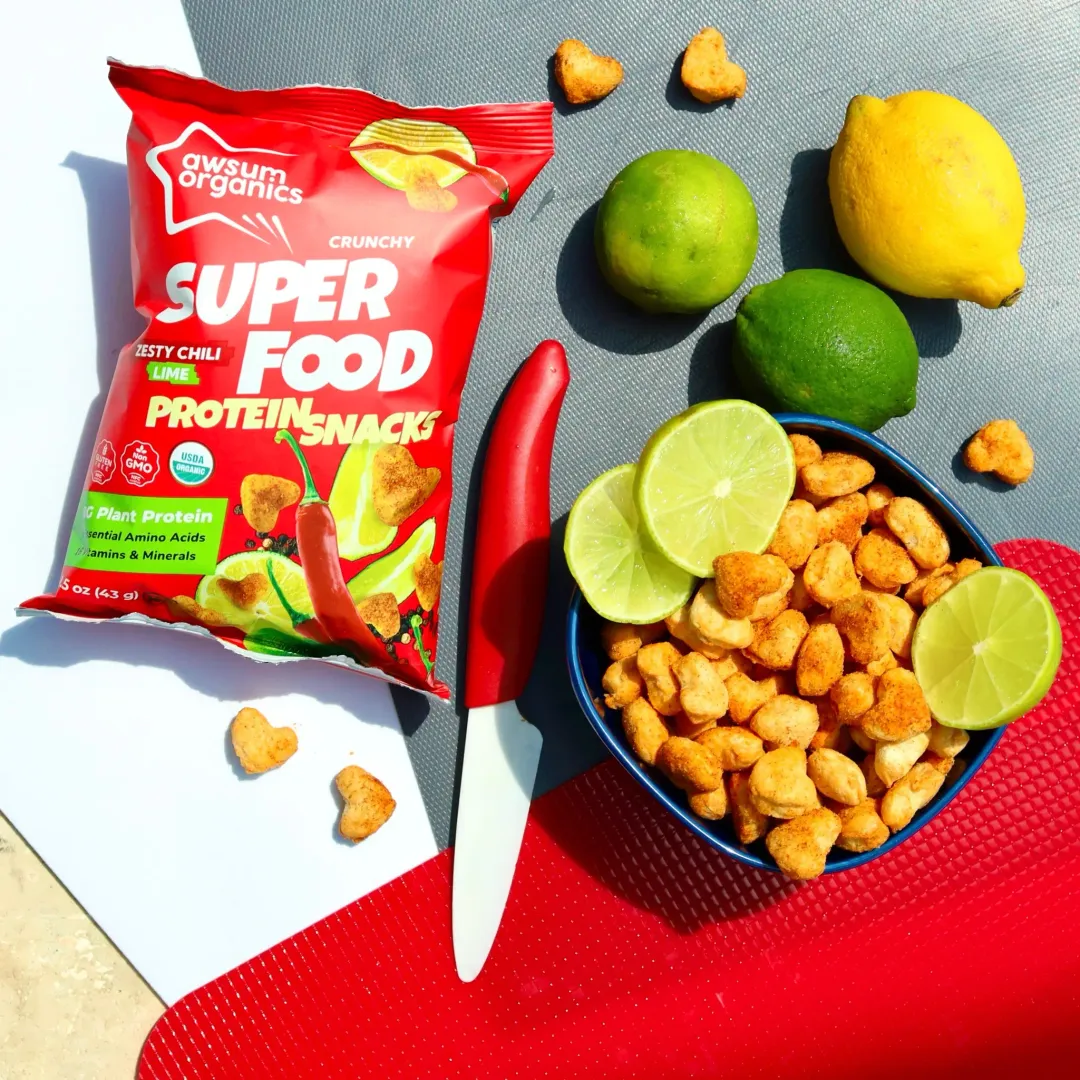 Awsum Organics Zesty Chili Lime Superfood Protein Snacks