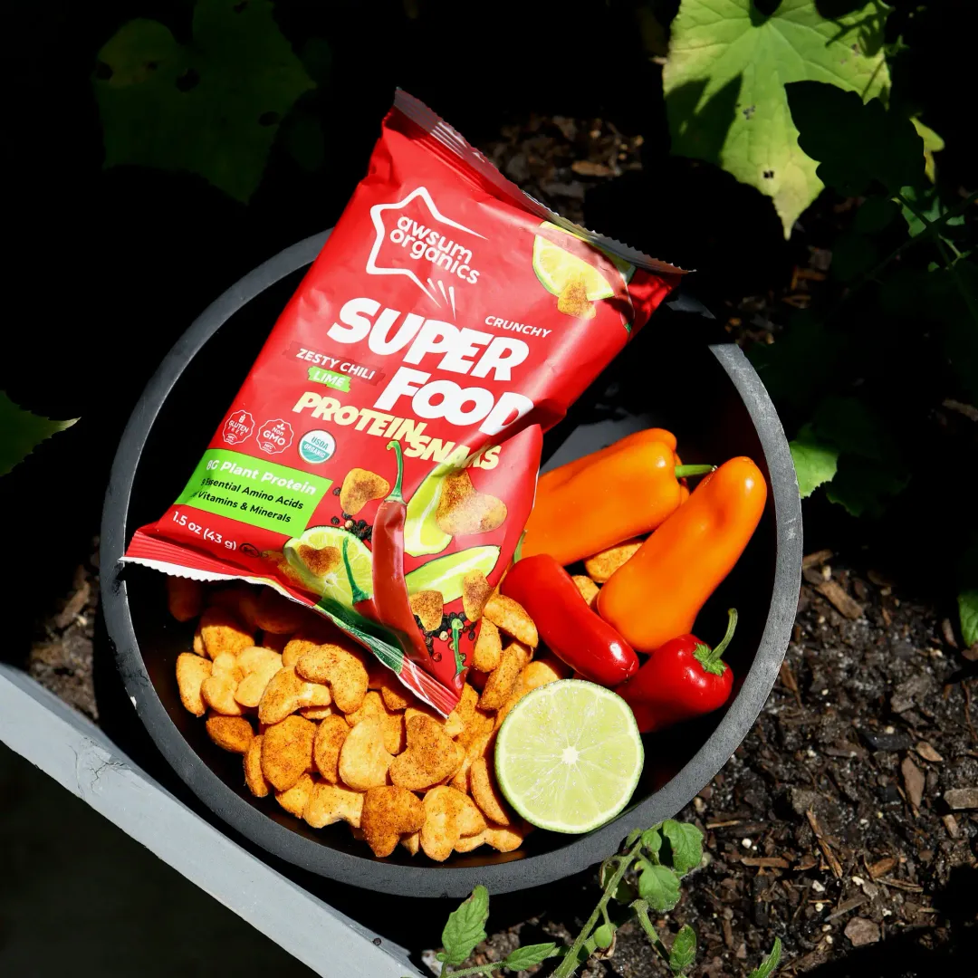 Awsum Organics Zesty Chili Lime Superfood Protein Snacks