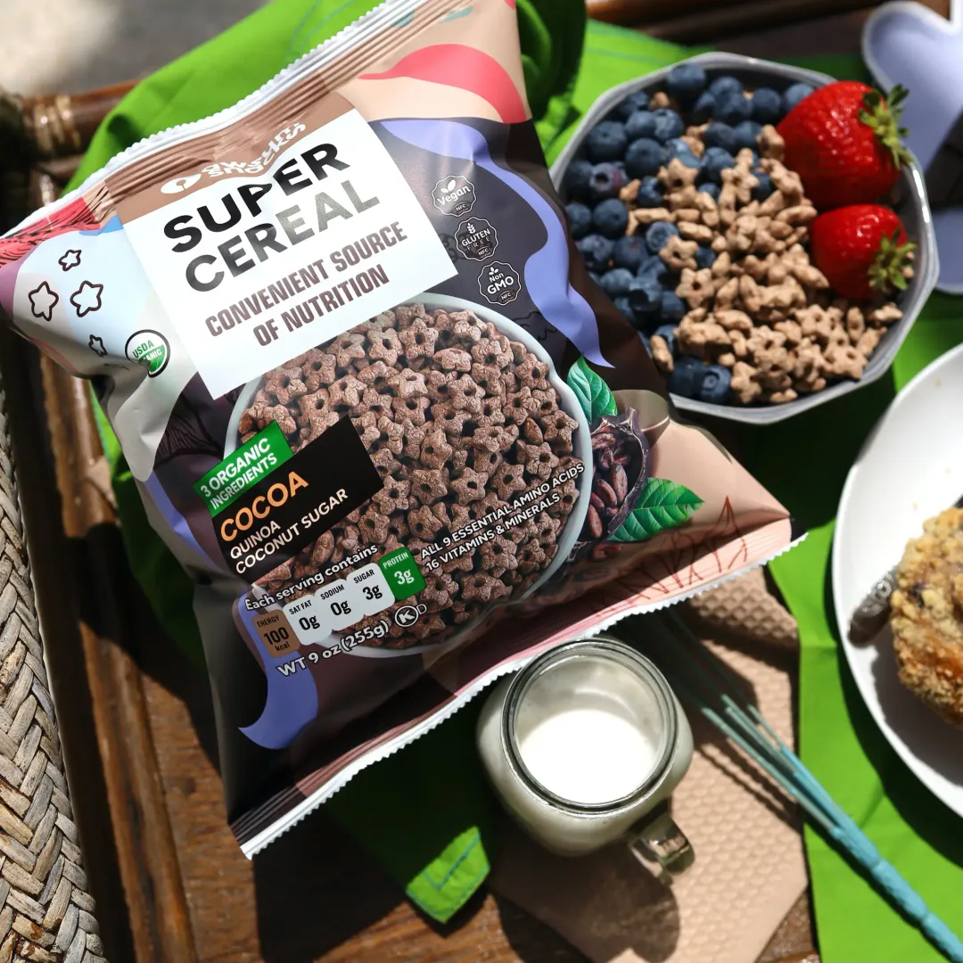 Awsum Snacks Organic Quinoa, Cocoa, Raw Coconut Sugar Cereal