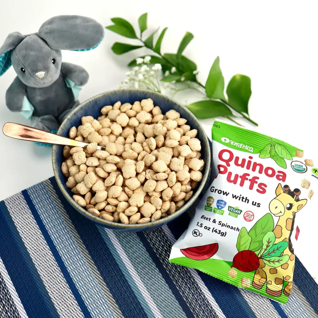 Awsum Snacks Superfood Beet & Spinach Baby Puffs 1.5oz Bags