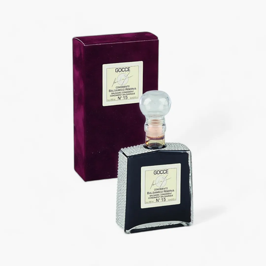 15 Year Aged Balsamic Condiment in Crystal Velvet Box