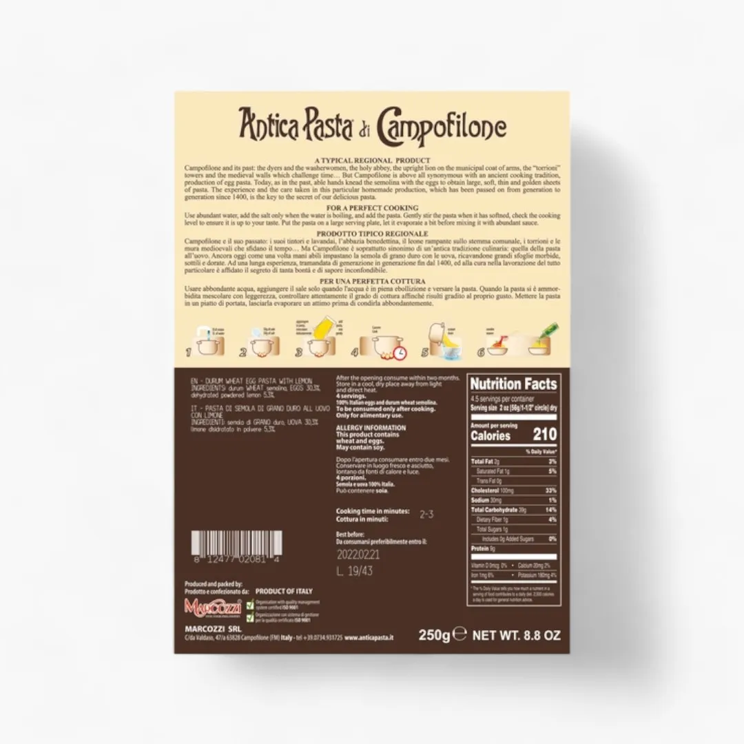 Lemon Fettuccine by Antica Pasta