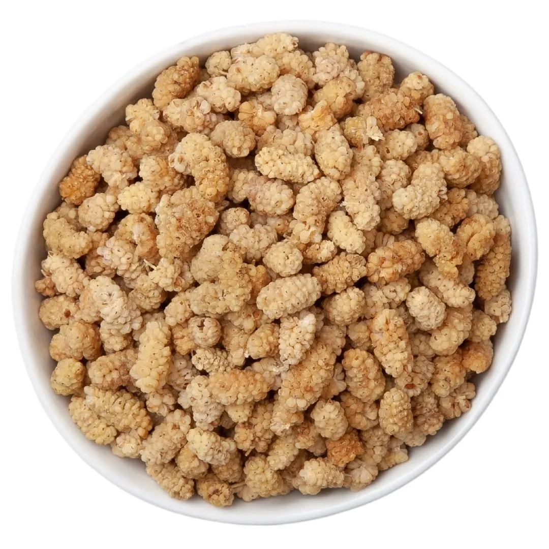 Dried White Mulberries Single-Serve Snack, Vegan 1 oz