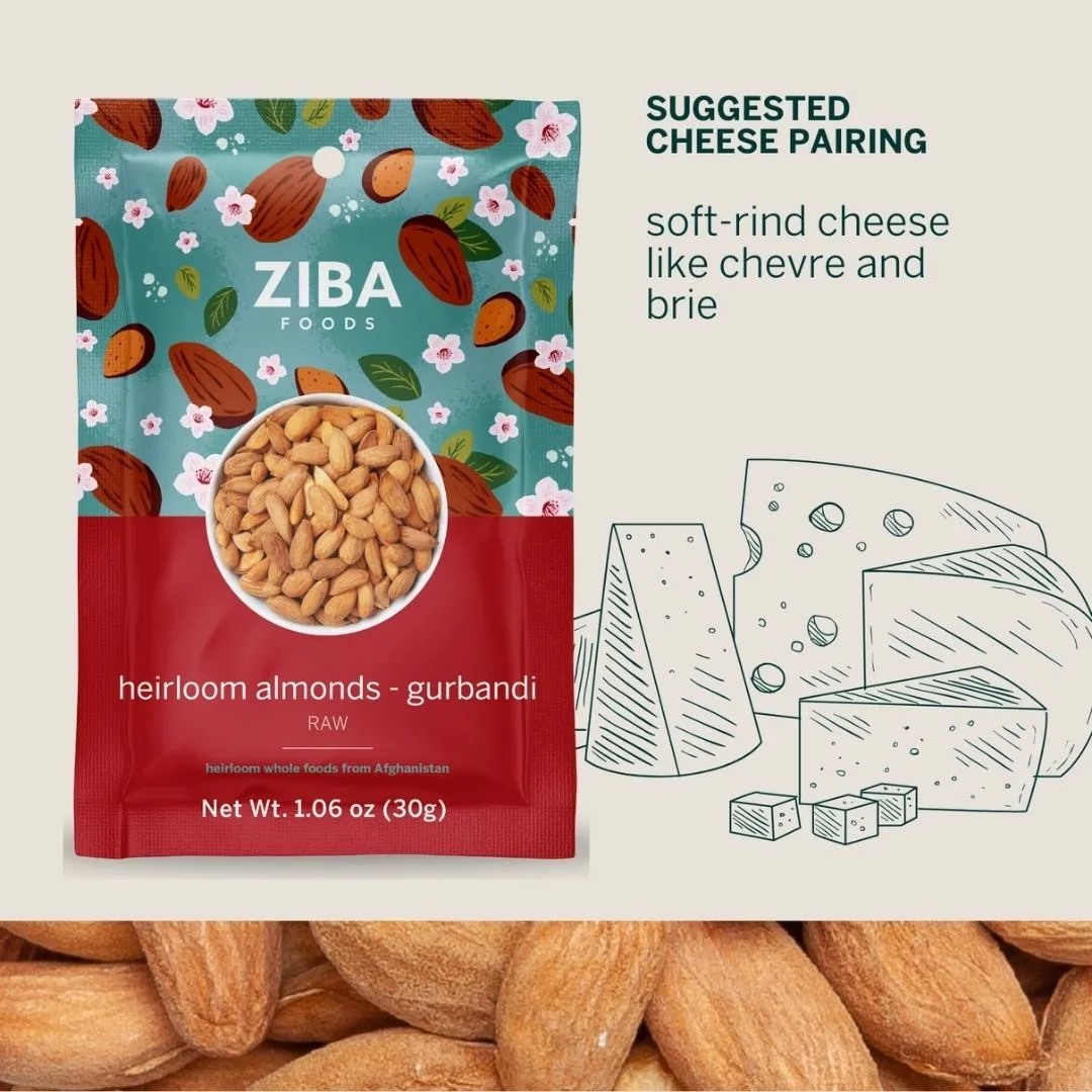 Heirloom Almond Gurbandi (Raw) Single-Serve Snack Vegan 1 oz