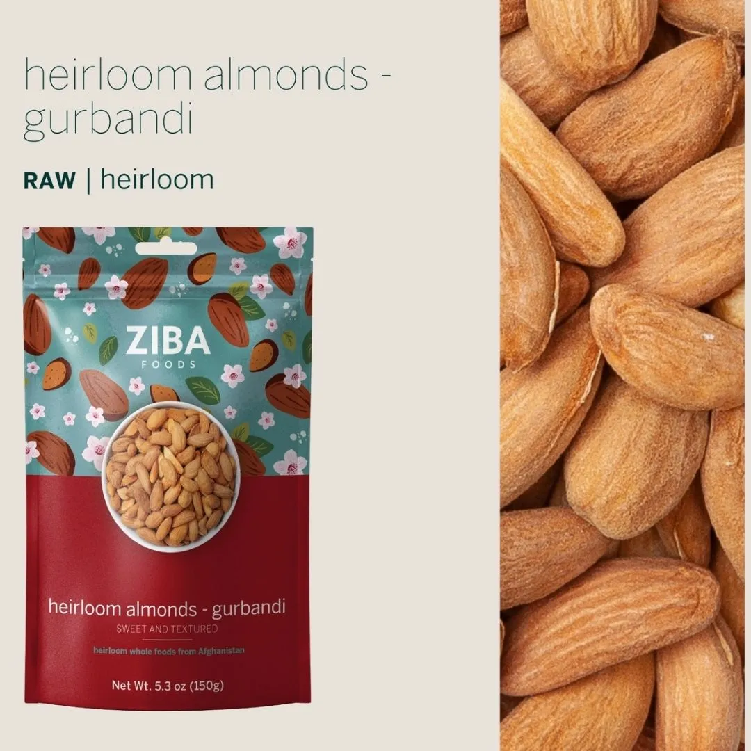 Heirloom Almonds - Gurbandi (Raw), Vegan 5 oz