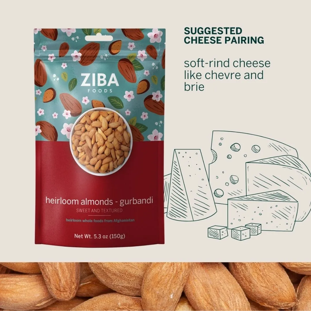 Heirloom Almonds - Gurbandi (Raw), Vegan 5 oz