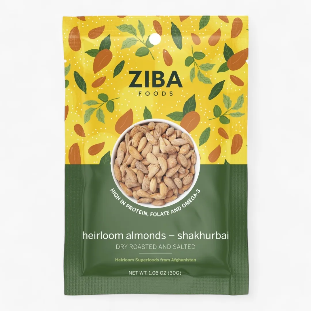 Heirloom Almonds - Shakhurbai (Dry Roasted & Salted) 1oz