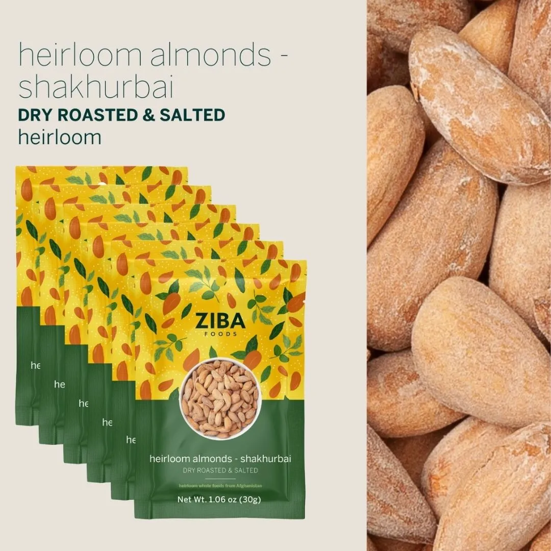Heirloom Almonds - Shakhurbai (Dry Roasted & Salted) 1oz