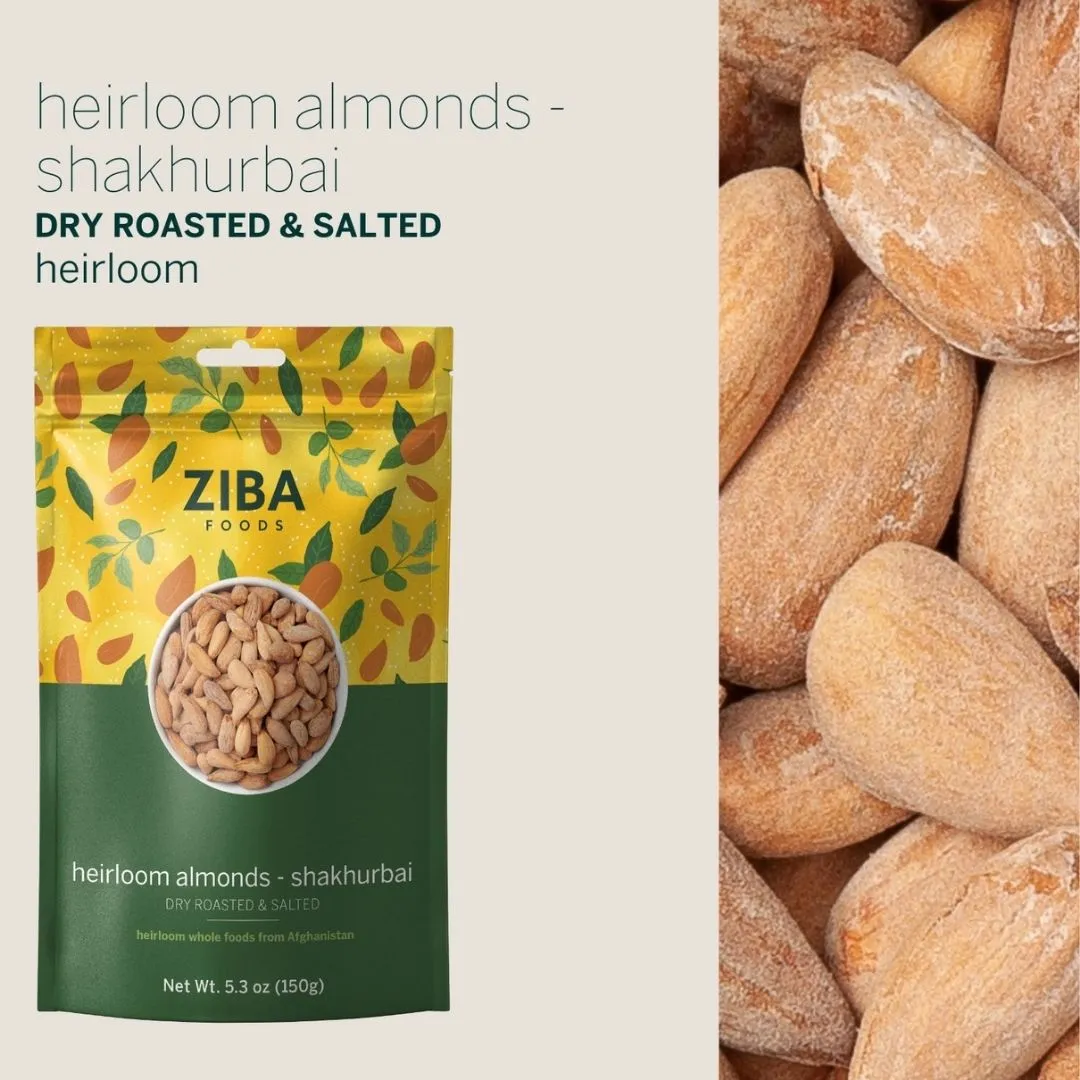 Heirloom Almonds - Shakhurbai (Dry Roasted & Salted) 5 oz