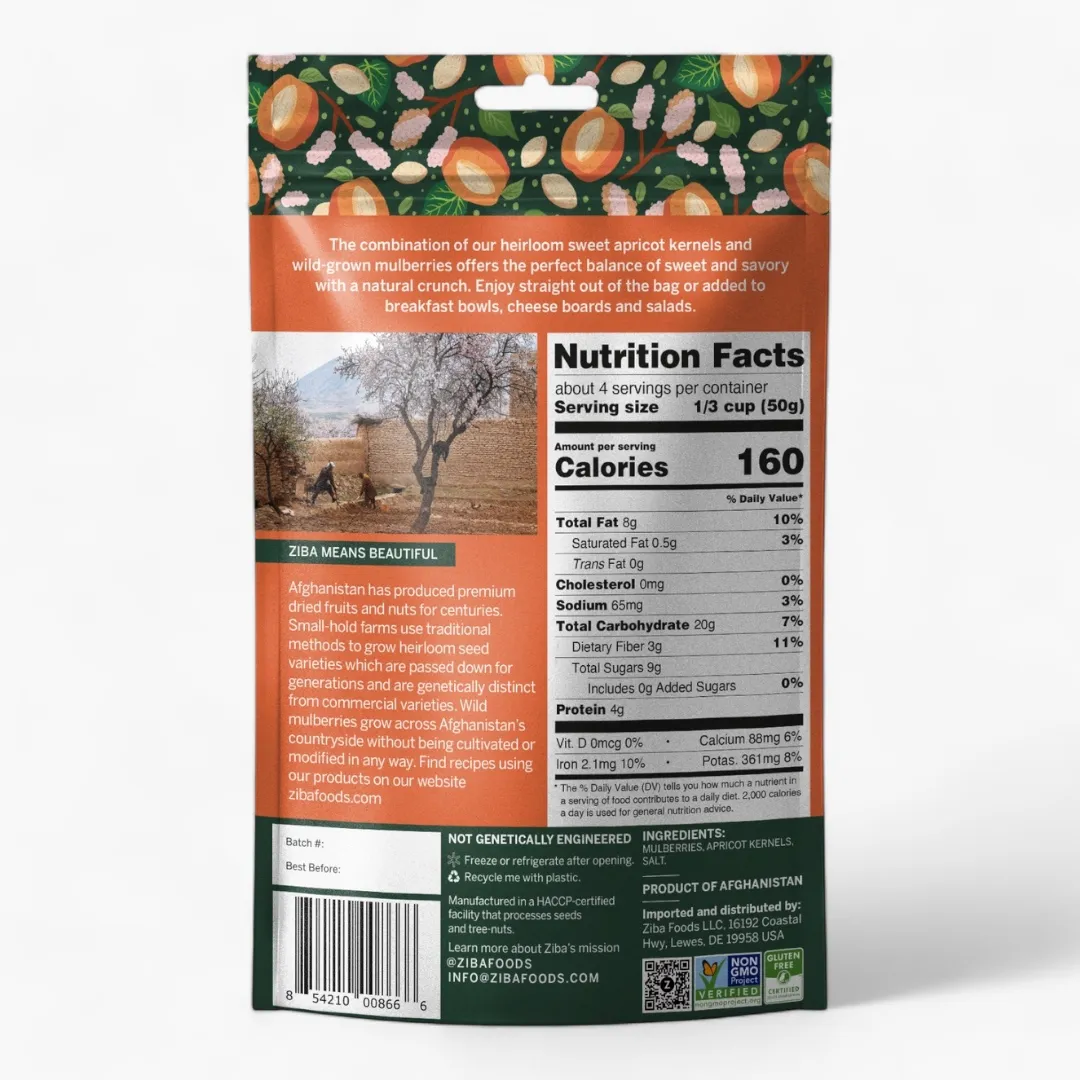 Mulberry & Sweet Apricot Seeds Pairing Vegan Trail Mix 5 oz