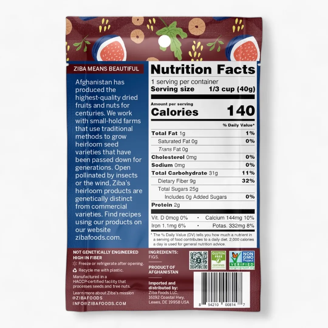 Sun-Dried Figs Single-Serve Snack, Vegan* 1 oz