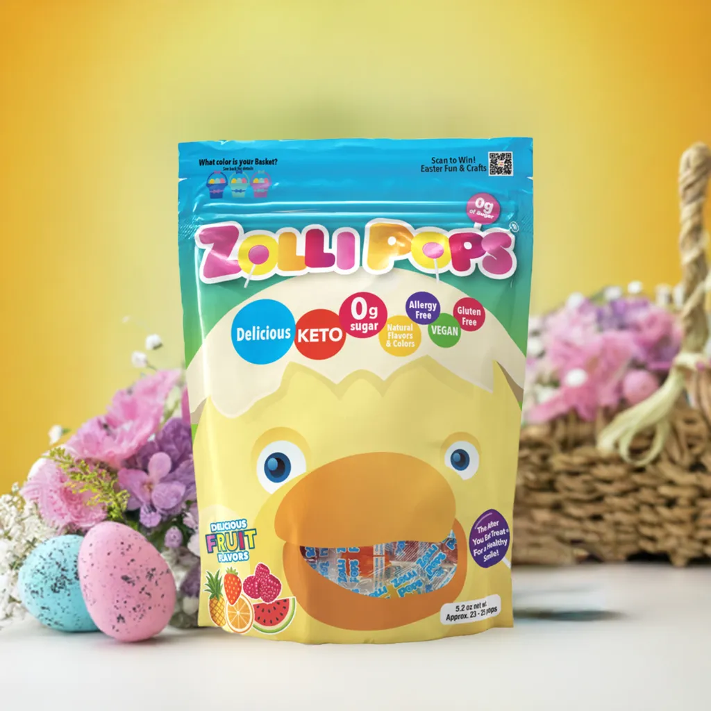 Easter Zollipops Sugar Free Original Assorted 5.2oz Pouch