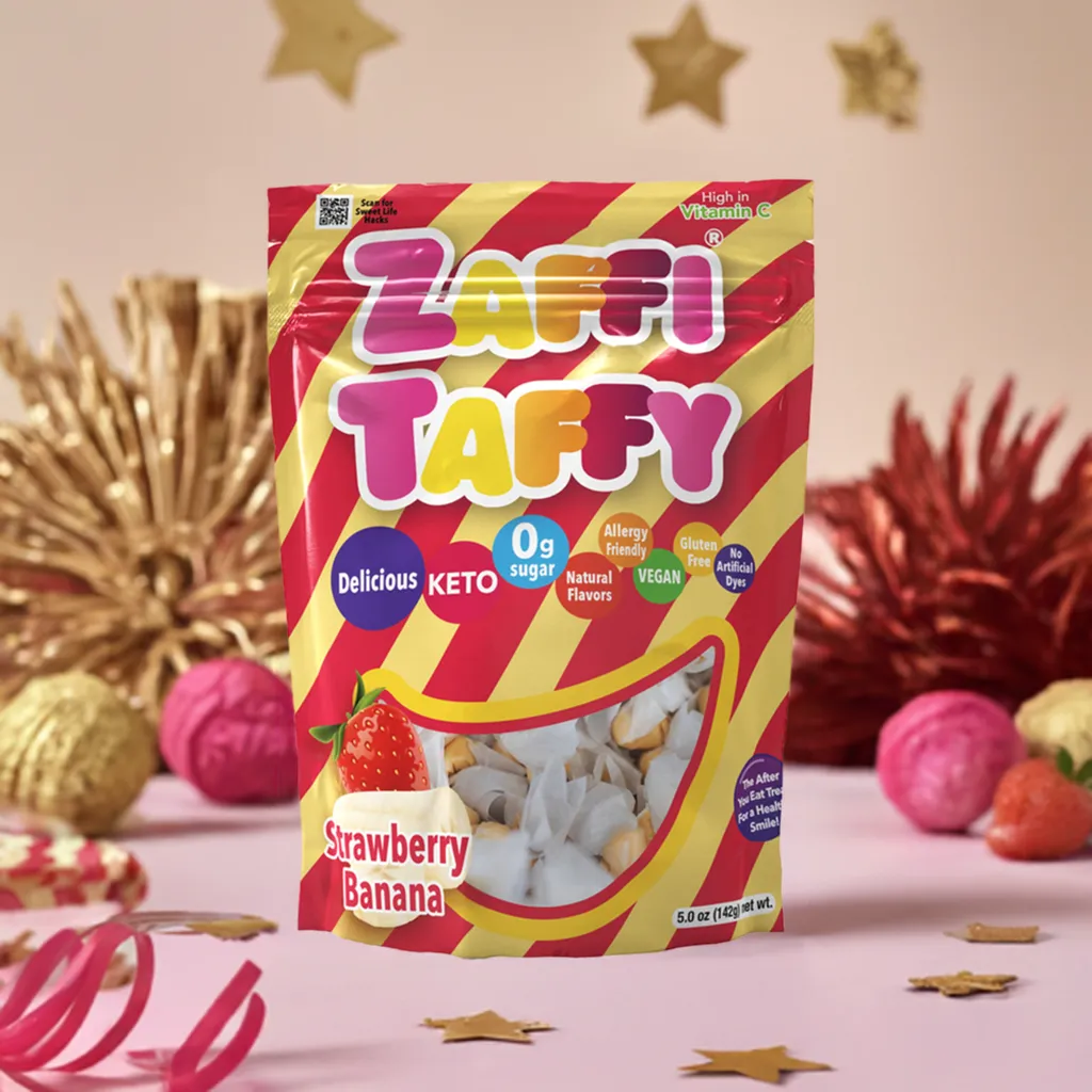 Zaffi® Taffy Zero Sugar Strawberry Banana
