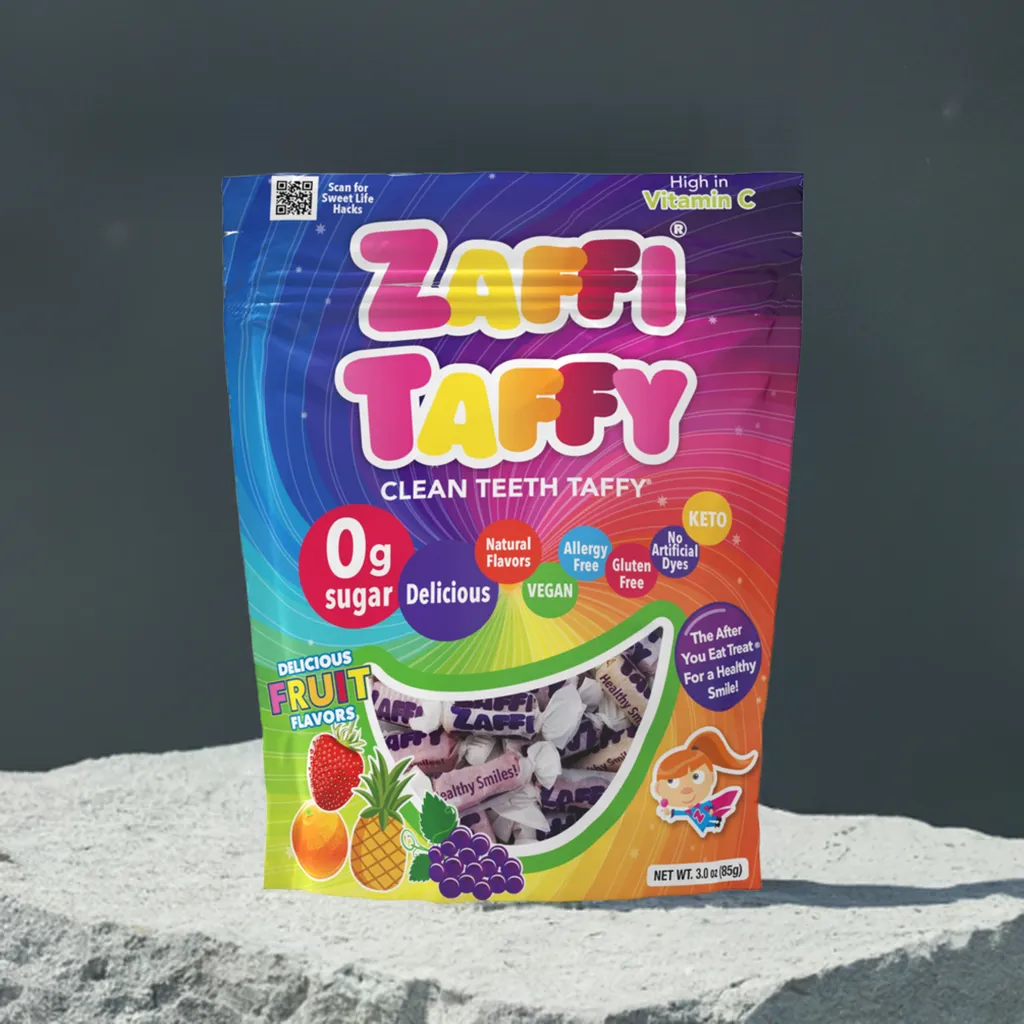 Zaffi Taffy Zero Sugar Variety Fruit - 3oz Pouch