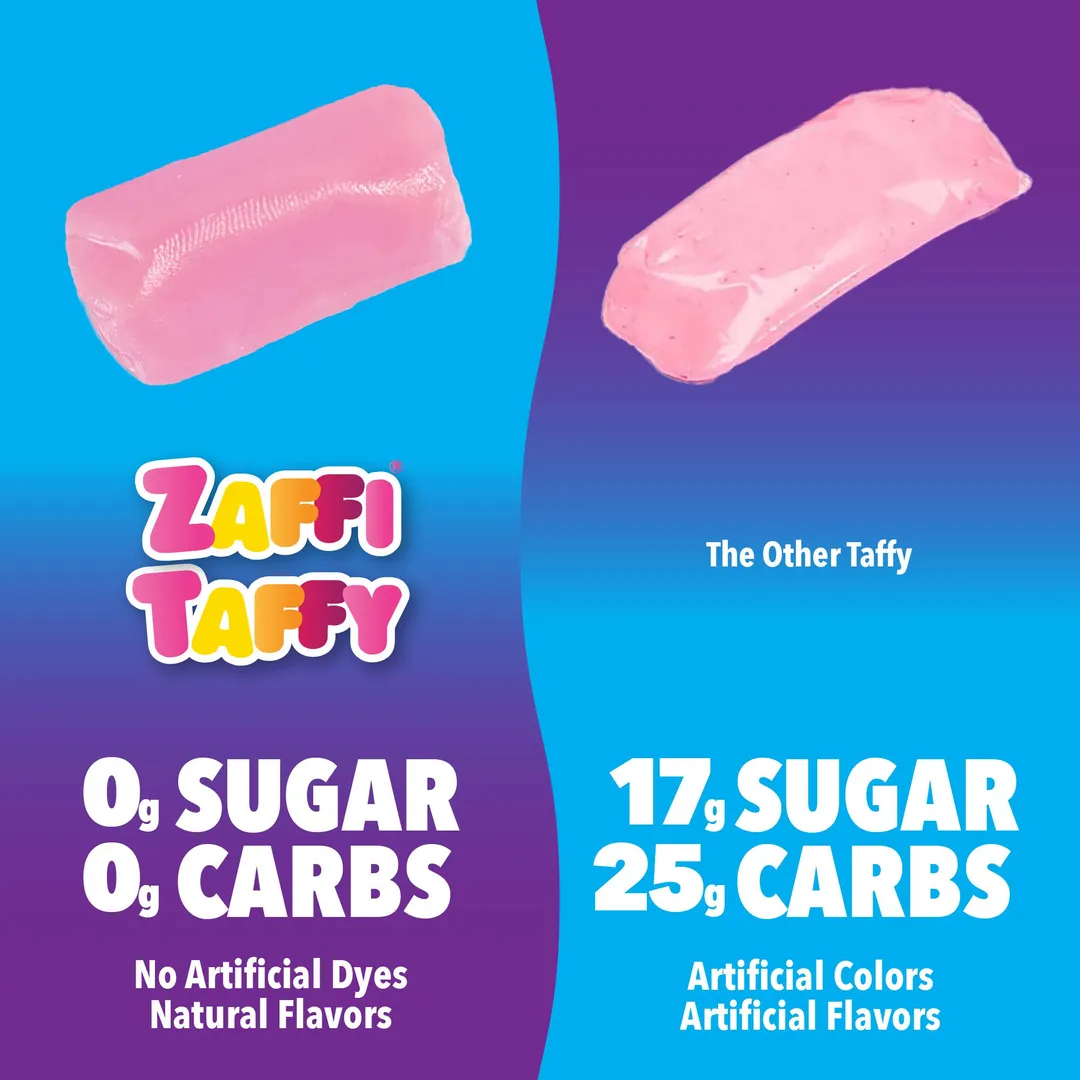Zaffi Taffy Zero Sugar Variety Fruit - 3oz Pouch