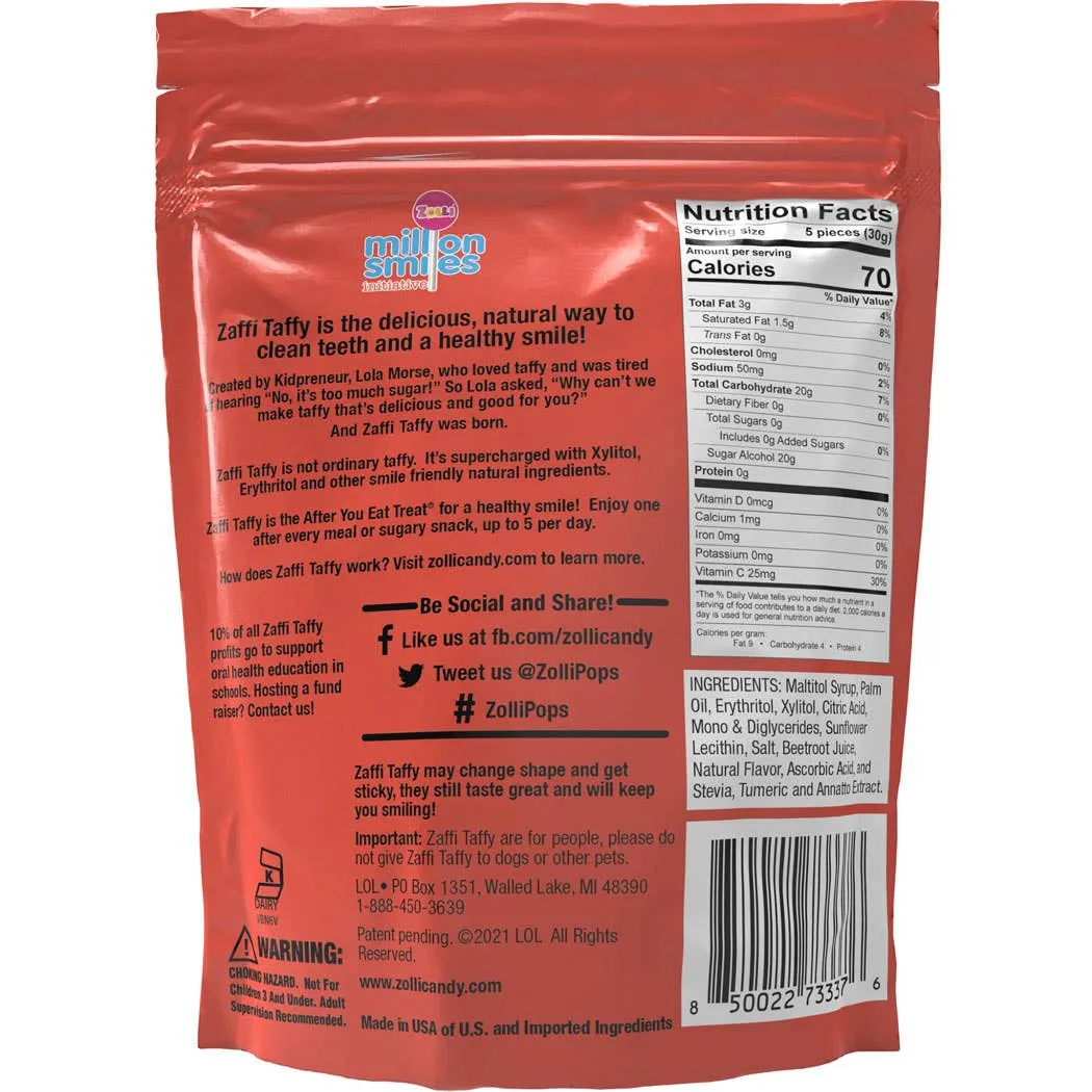 Zaffi Zero Sugar KETO Taffy - 1.6oz Pouch