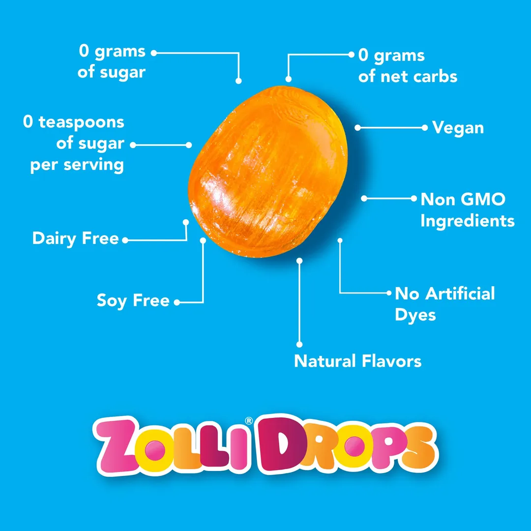 Zolli Drops Sugar Free Assorted Fruit - 1.6oz