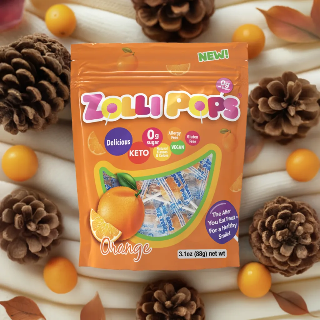 Zollipops Zero Sugar Orange - 3.1oz Pouch