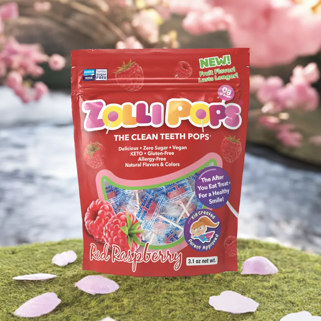 Zollipops Sugar Free Raspberry - 3.1oz Pouch