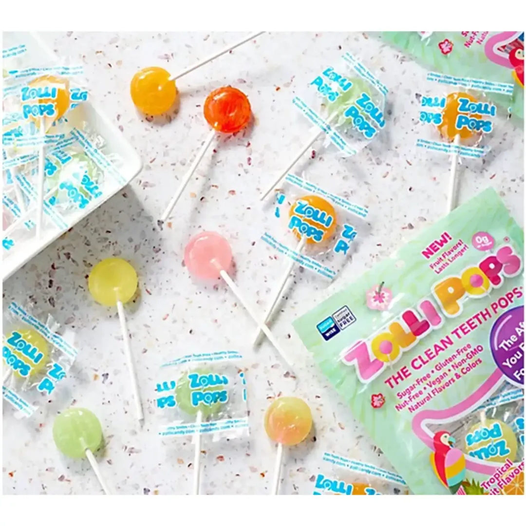 Zollipops Zero Sugar Tropical - 3.1oz Pouch