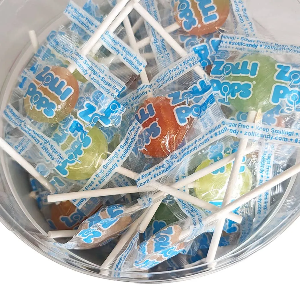 Zollipops Zero Sugar Tropical Flavors 1-lb Tub