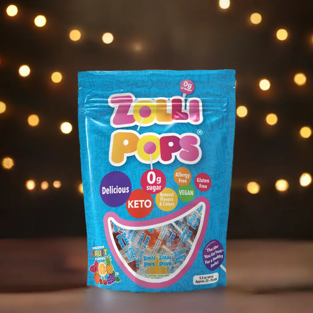 Zollipops Zero Sugar Variety 5.2oz Resealable Pouch