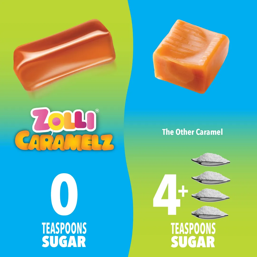 Zolli Zero Sugar Caramelz - 3oz Pouch