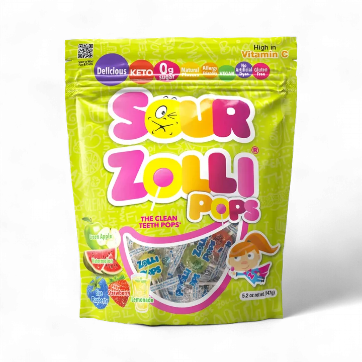 Zollipops The Clean Teeth Pops, Anti Cavity Lollipops, Delicious Assorted Flavors, 5.2 Ounces, 25 Count (Pack Of 2