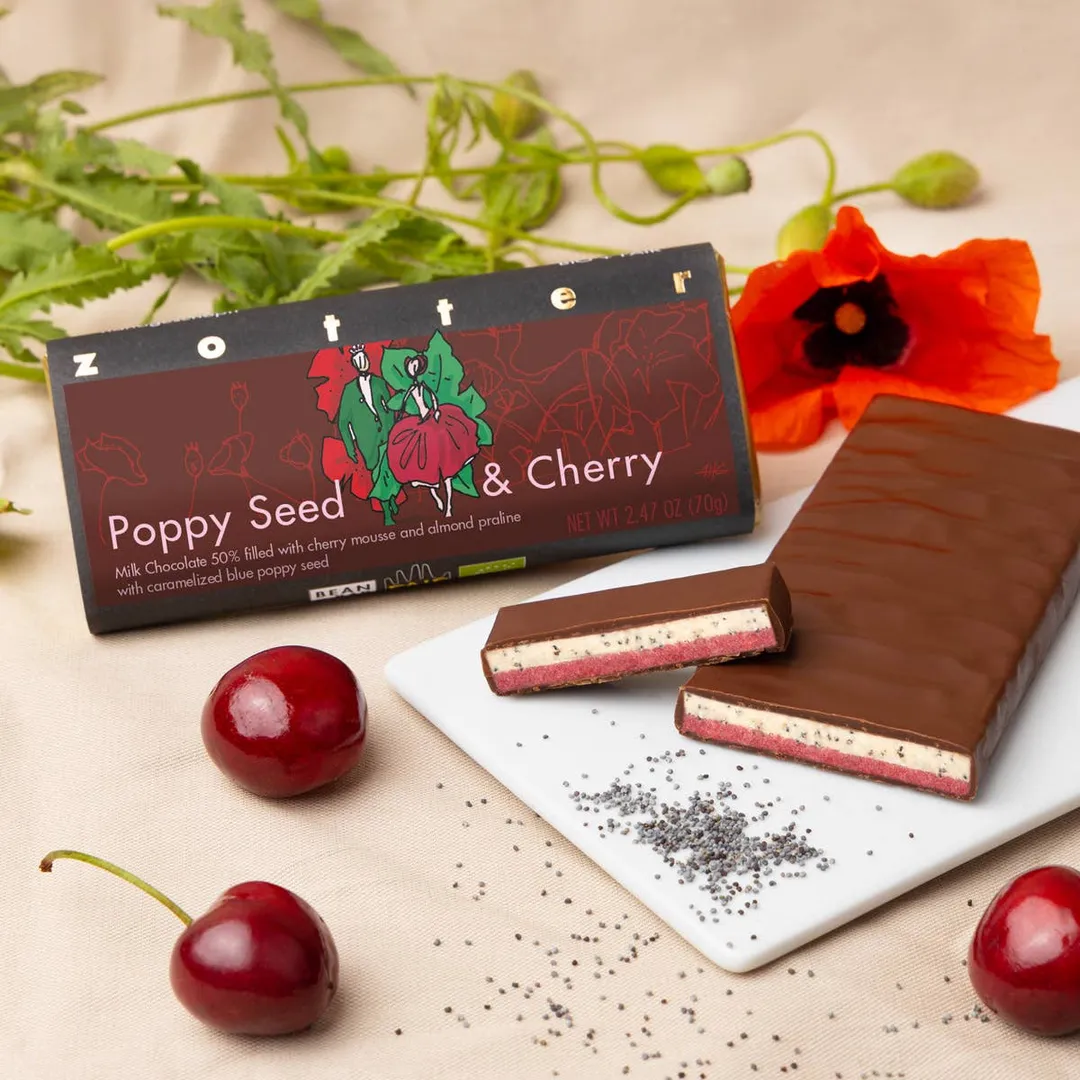 Poppy Seed & Cherry (Hand-scooped Chocolate)