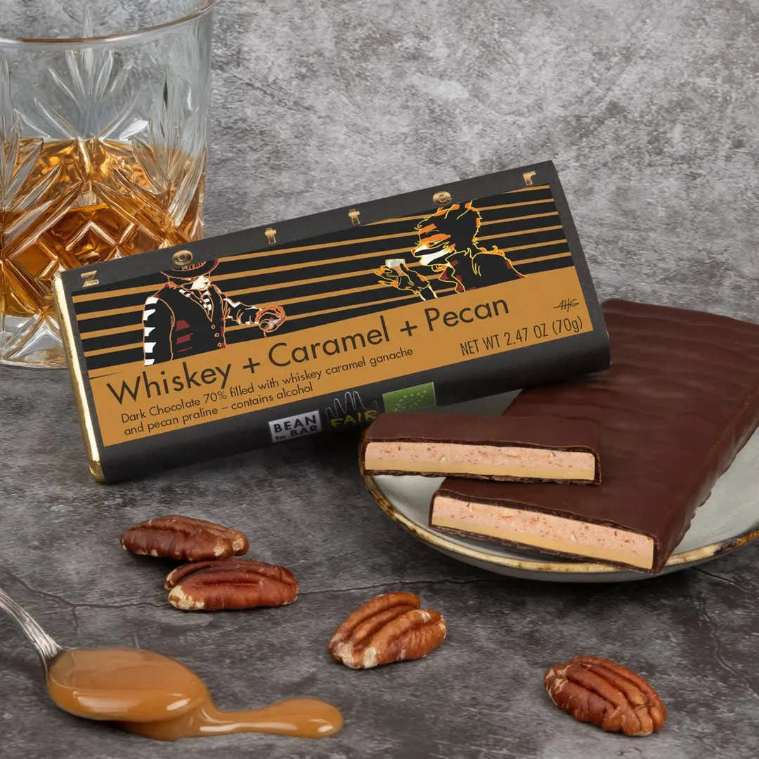 Whiskey + Caramel + Pecan (Hand-scooped Chocolate)
