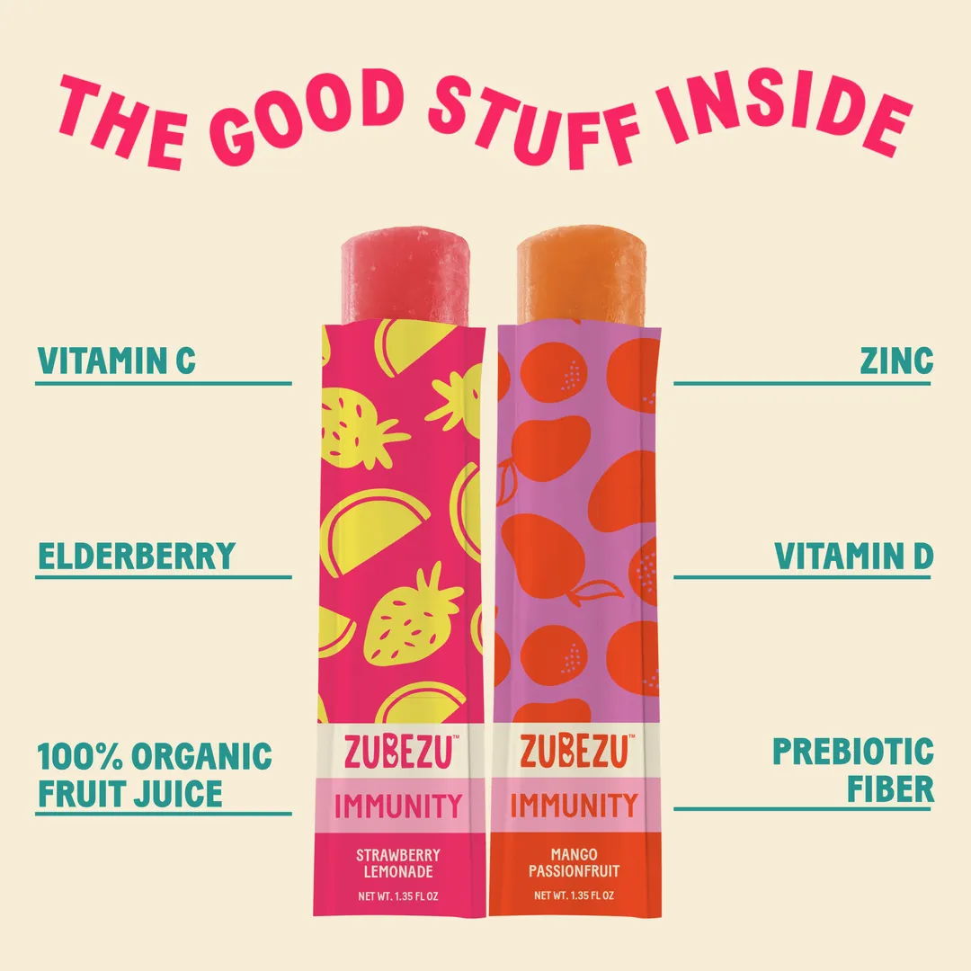 ZuBeZu Organic Immunity Ice Pops 